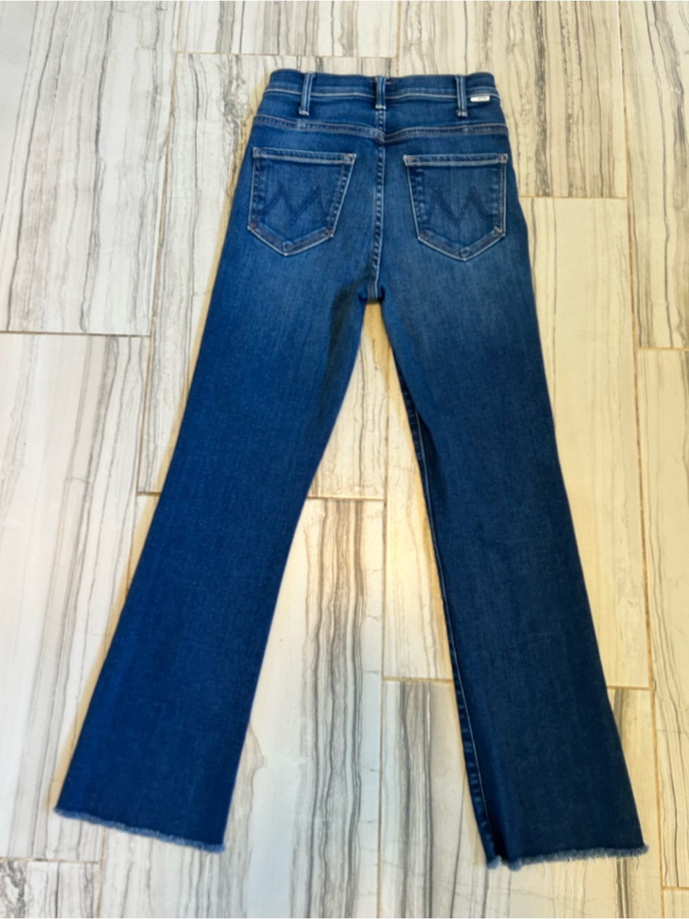 MOTHER The Hustler Ankle Fray High Rise Stretch Jeans in Home Movies